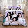 3D K-pop A-AespaS Bedding Set Printed single Comforter Quilt Bed Cover Duvet Cover Pillow Case 3 Pieces Sets Kids Adult Size