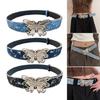 Butterfly Buckle Belt Elegant Waistband Pants Belt Bead Trim Sequined Waist Belt 2000s Waiststrap Elegant Accessories