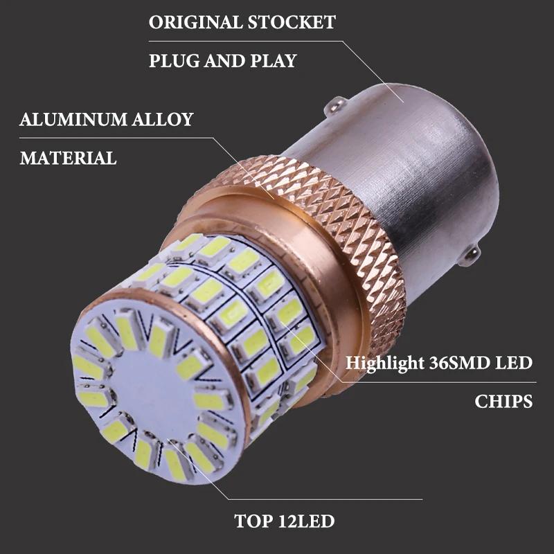 2pcs 1157 BAY15D P21w Led Taillight Brake Lights for Motorcycle Car Scooter Parking Taillights Signal Lights Driving Lights 12V