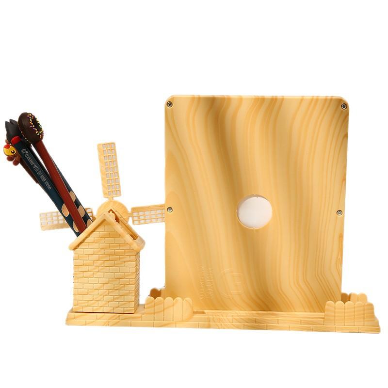 7-inch Windmill Ferris Wheel Photo Frame Desktop Pen Holder Imitation Wood Grain Home Decoration Desktop Ornaments Holiday Gifts