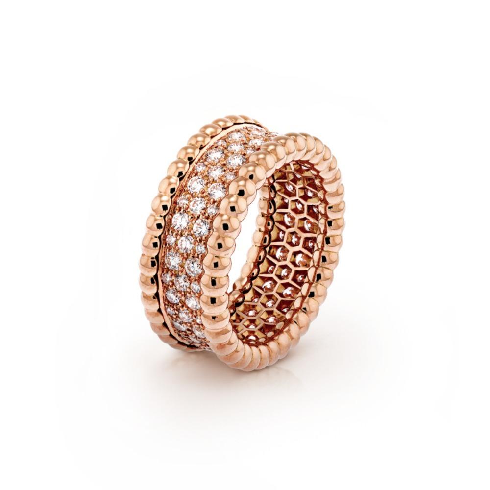 CNC Bead Edge Single Row Diamond Set Diamond Two-in-one Shining Small Waist Men and Women Stacked Ring