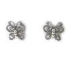 Les Trésors De Lily [M7147] - Aged Silver 'Butterflies' Earrings