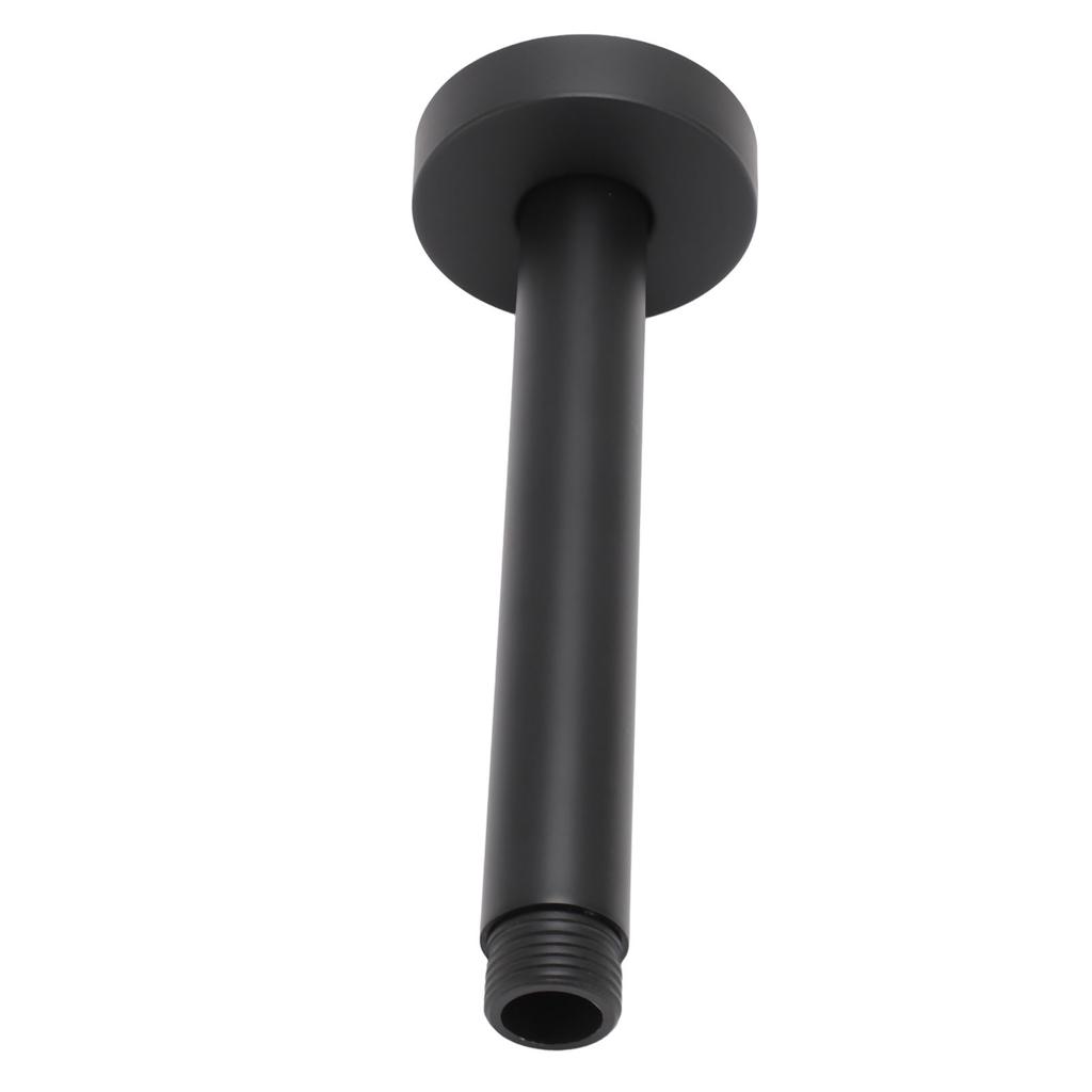 Shower Head Extension Arm Wall Mount Stainless Steel Black Matte Easy Install Shower Pipe Extender