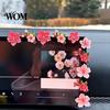 Decorative Car Decals Peach Blossom Sticker, Resin Flower Decal for Auto Motorcycle, Heat Resistant Weatherproof Waterproof Adhesive Bumper