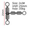 Rolling Triangle Joint Fishing Connector Solid Connector Fishing Swivel Solid Ring Fishing Tackle