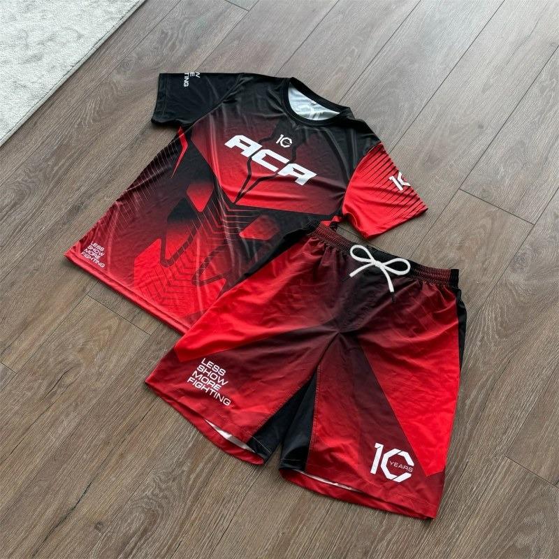 2026 New ACA 10th Anniversary Fashion Sports Suit Men's Quick-Drying Sweat-Wicking Training Suit + Shorts Running Two-Piece Set