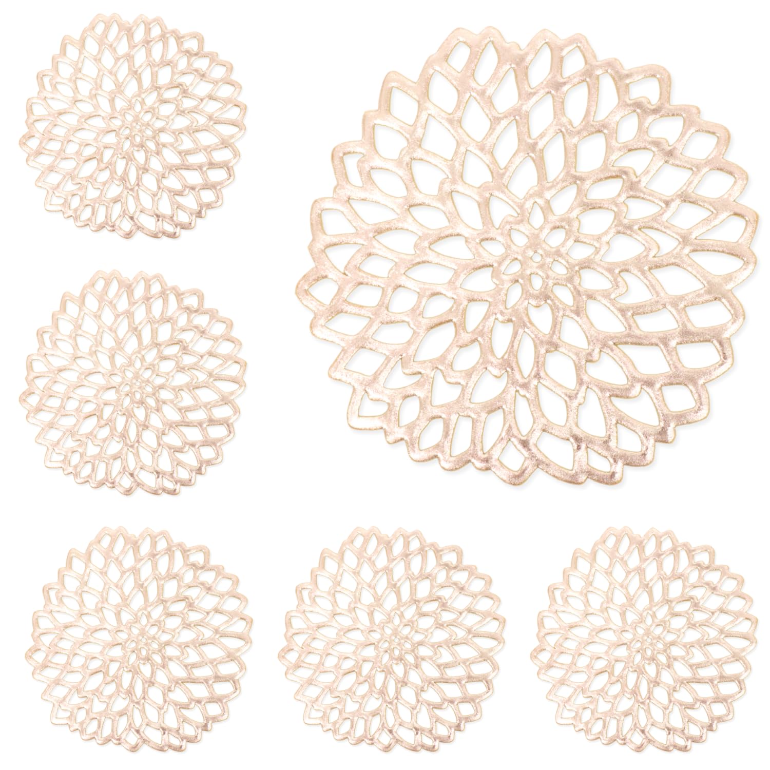 

милый и набор чашек из ПВХ Скандинавский [calmyce] Подставки, стильные, держатели, 6, [моющиеся], тонкие, интерьерные, золотой