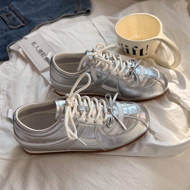 Guttega~ Silberne Retro-deutsche Trainingsschuhe für Damen 2025 Herbst neu vielseitig leicht weichsohlig lässig sportlich Forrest Gump Schuhe