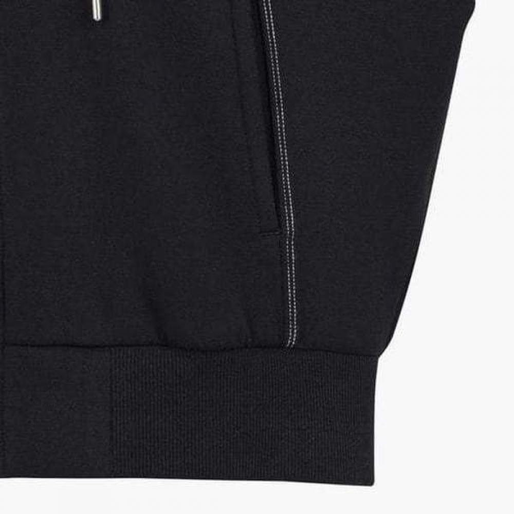 Le Coq Sportif Women S looSe Fit doubLe tenSion Hooded Zip Up Black Qp322oft71