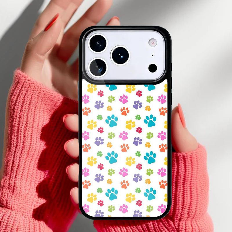 Cat Dog Paw Design soft Phone Case for iPhone 17 16 15 14 13 Pro Max Back Cover for 12 11 Pro Coque