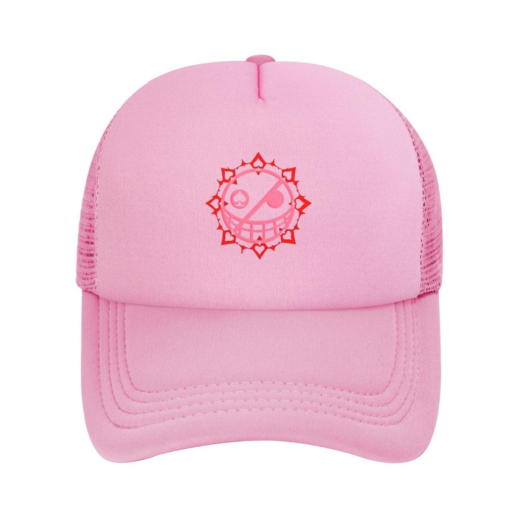 onepieces Trafalgar Law Logo Mesh Baseball Caps Unisex Women Outdoor Trucker Hat Surgeon of Death Adjustable Summer Sun Caps
