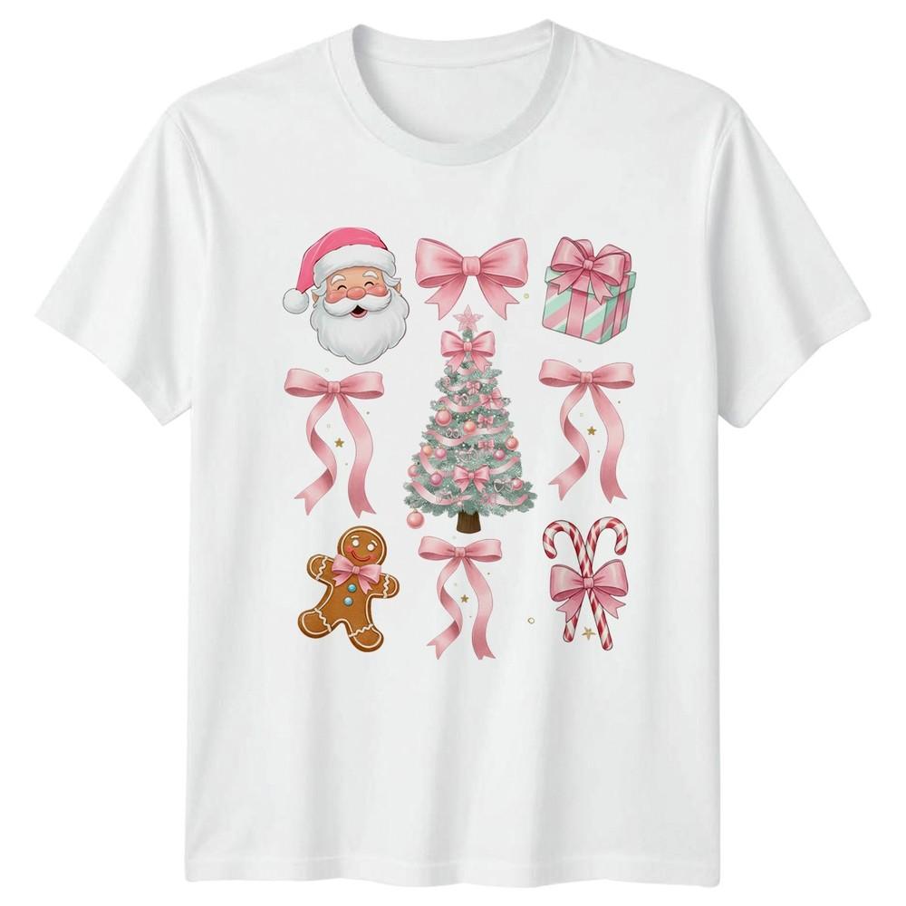 Pastel Santa Christmas Tree Gingerbread Unisex Holidays Unisex Graphic Tee S