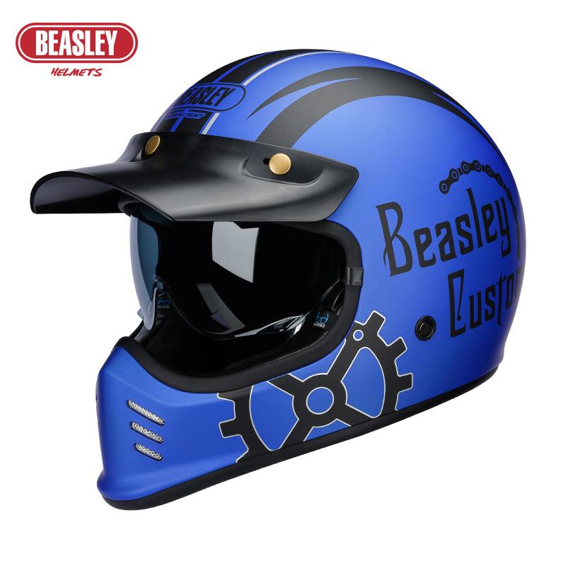 

Bisili Motorcycle Helmet for Men, Electric Vehicle Summer Retro Full-face Helmet, Personalized Motorcycle Helmet3C Women s safety helmet S（53-54cm)