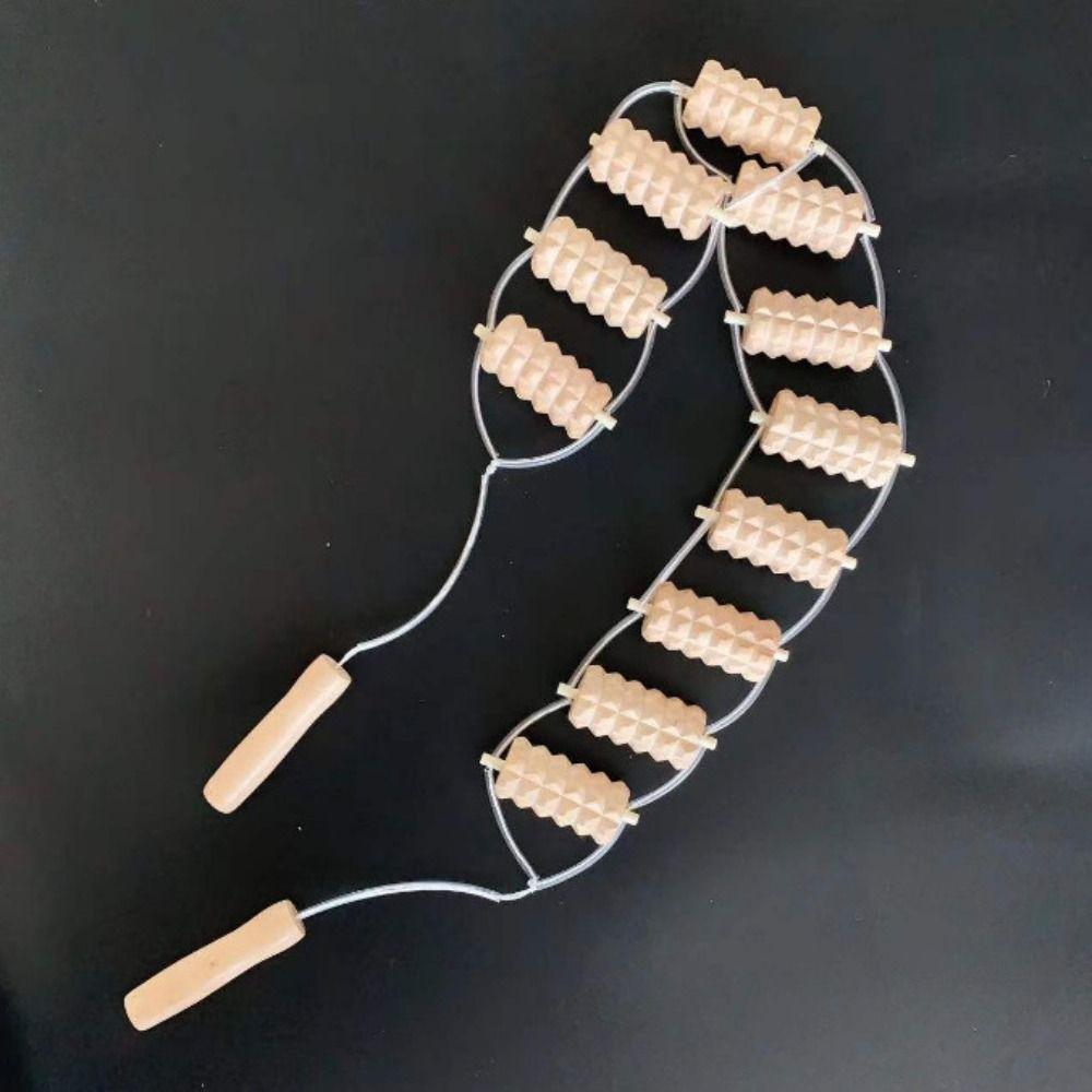 Wooden Massage Roller Rope Eliminate Local Fat Lymphatic Drainage Massager  Neck