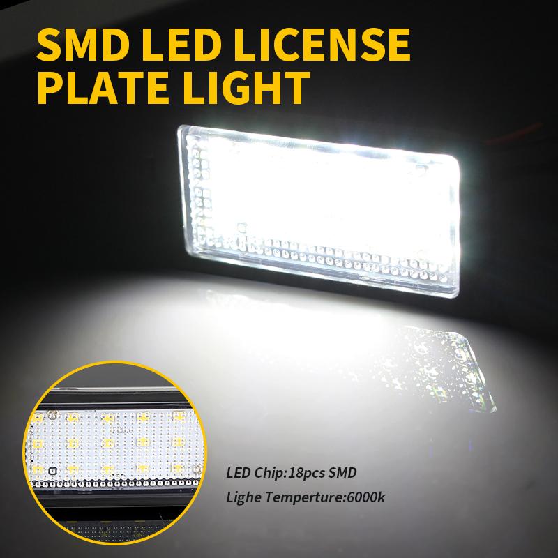 2pcs LED Canbus License Number Plate Light For VW Up! E-up! 2012-2017 Skoda Citigo/E-Citigo 2012-2025 OEM:1S0943021 Accessories