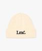 LMC Serif Name Knit Beanie Ivory