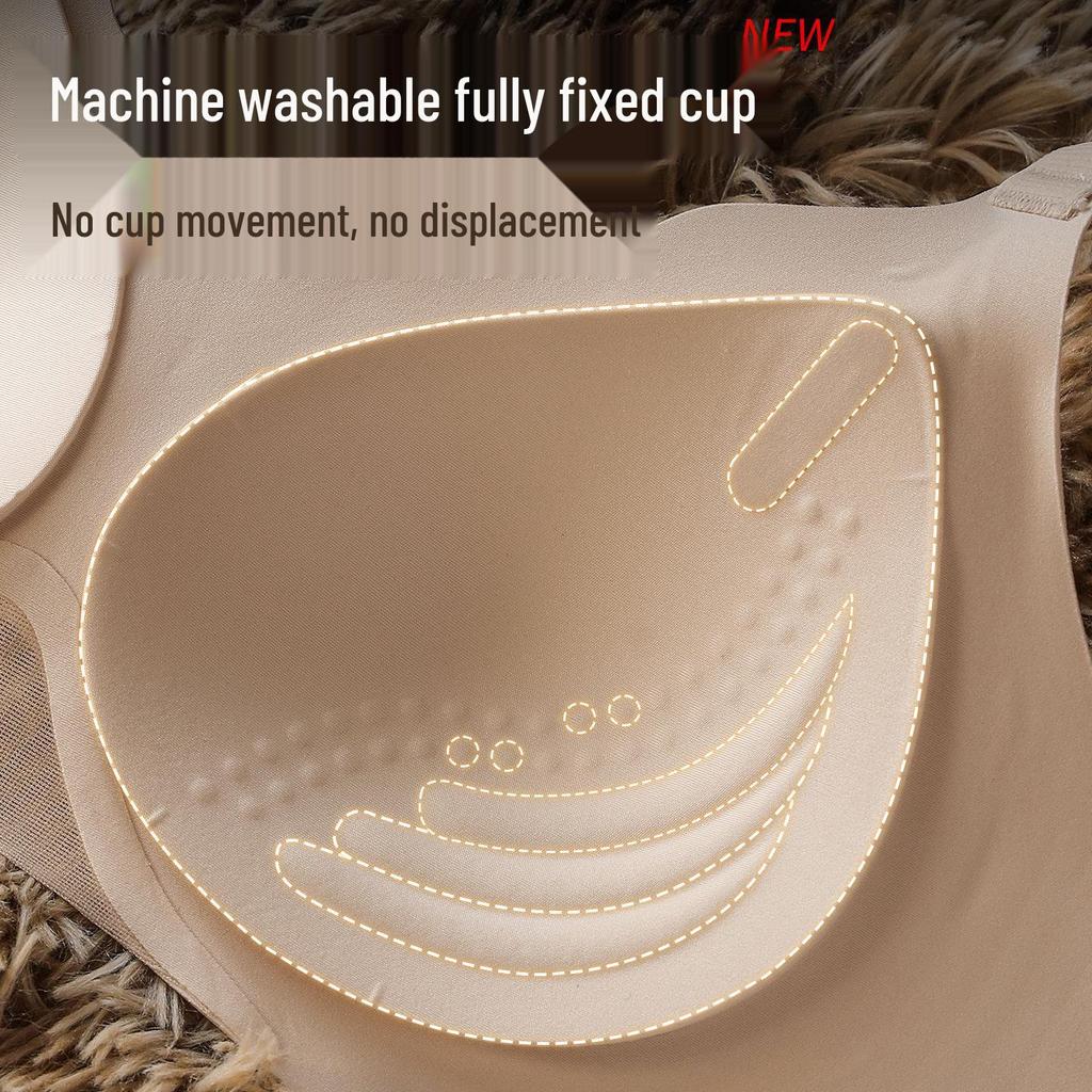 Spring Summer Push-Up Jelly Foam Bra - Anti-Sagging, Underarm Shaping, Steel Ring Support, Markless Design