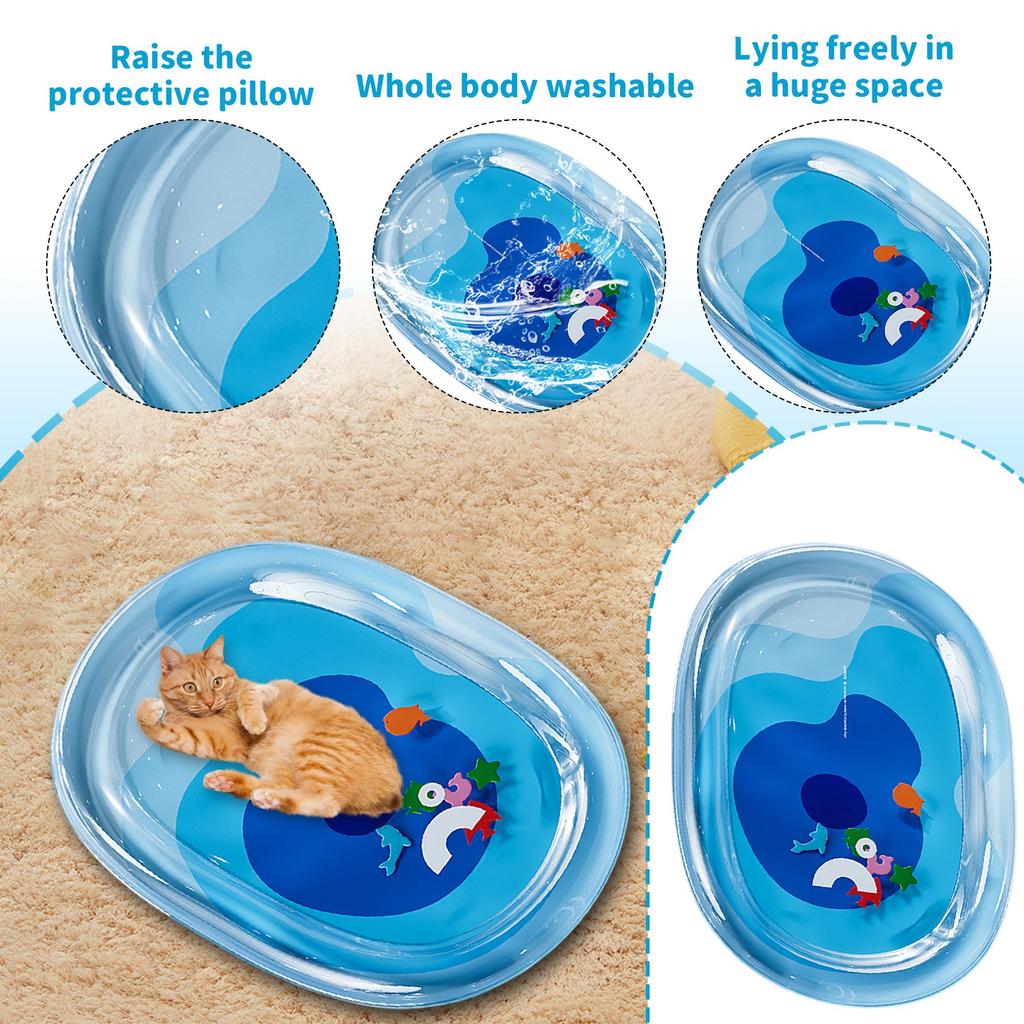 Pet Water Mat Keep Pet Cool Sensory Inflatable Water Mat