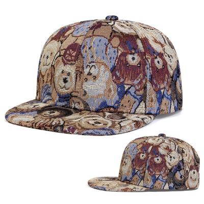 Cute Bear Print Teens Caps Cotton Hip Hop Vintage Hat Fashion Kids Duckbill Cap