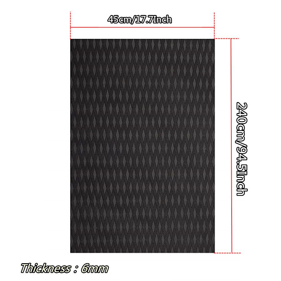 94.5 Inchx17.7 Inch Anti-Slip Deck Mat, Cutable Eva Sheet With Strong Adhesive For Boat, Kayak, Yacht, Sea Skimboard, Surfboard, Sup, Floor Covering,