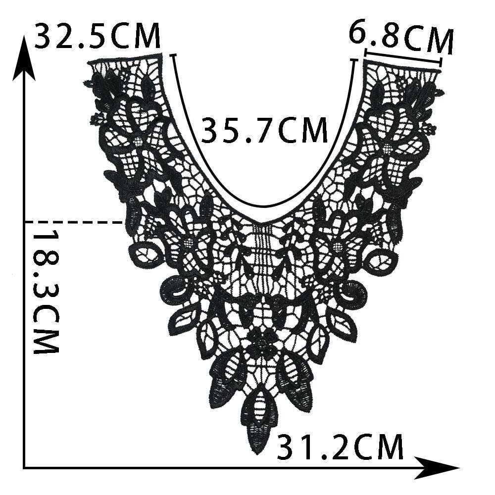 Black And White I Hollow Collar Diy Embroidery Lace Decorative Clothing Accessories Sewing Accessories