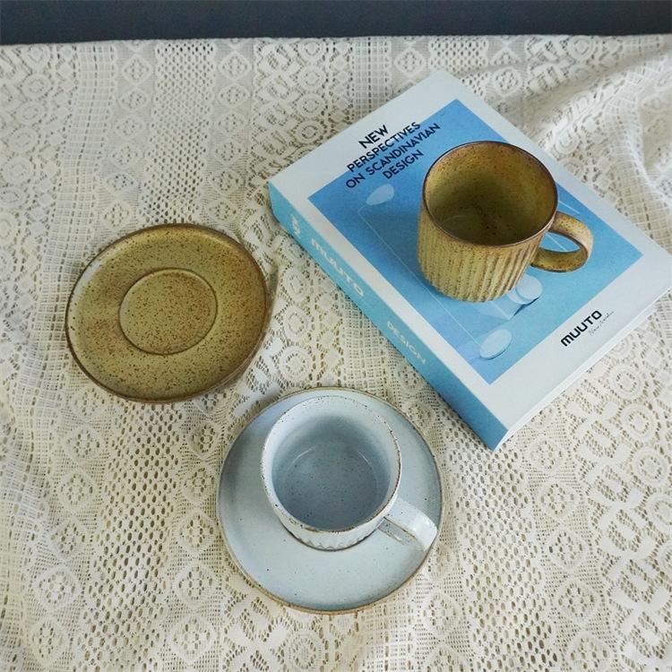 Small Capacity Ceramic Cup Set Japanese Wabi Sabi Afternoon Tea Coffee Cup Coarse Ceramic Espresso Coffee Cup Mug