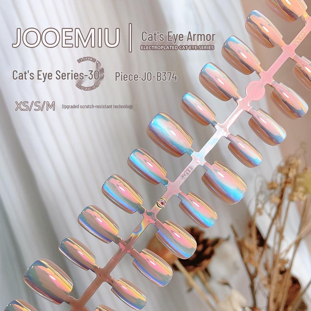 

Aurora Cat Eye Crystal Nail Art Beads - Removable & Wearable S-size Cat Eye Wearable Nail - 30 Pieces