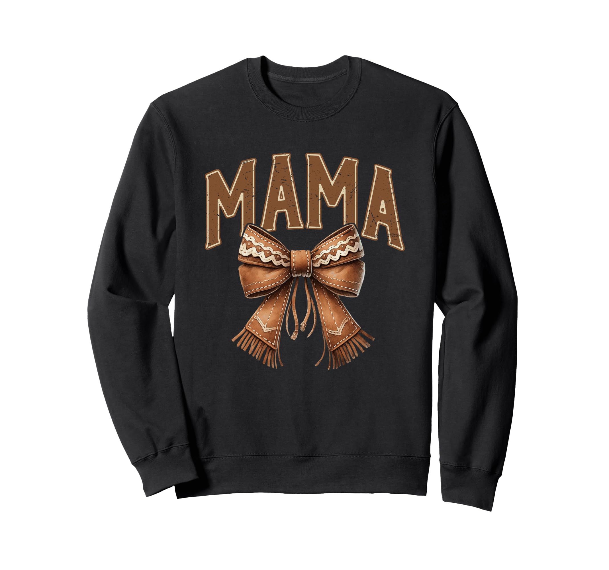 

Mama Rustic Bow Western Nostalgia Charm Sweatshirt чорний
