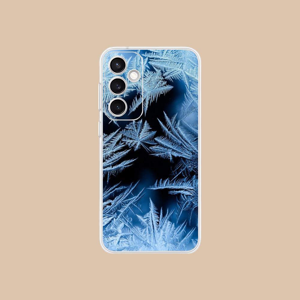 Winter Snowflake Mobile Cell Phone Case for Samsung Galaxy S25 S24 S23 S22 S21Plus FE Ultra Clear Colorful Cover Pretty Cover