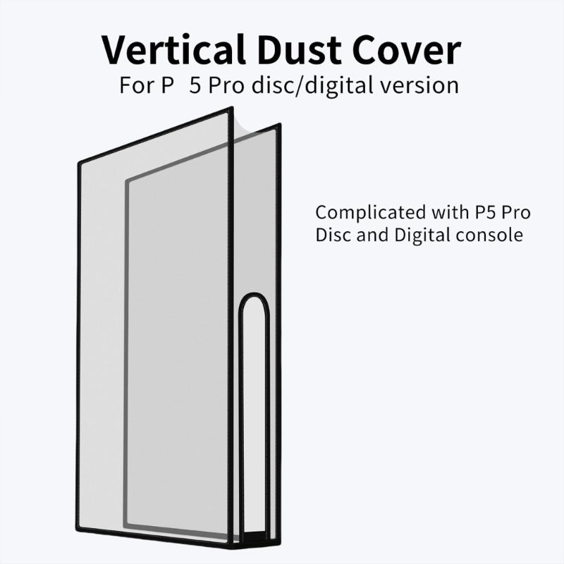Universal Translucent Dust Shielding with Vertical Orientation Designs Gaming setups Accessory Suitable for P5 Consoles