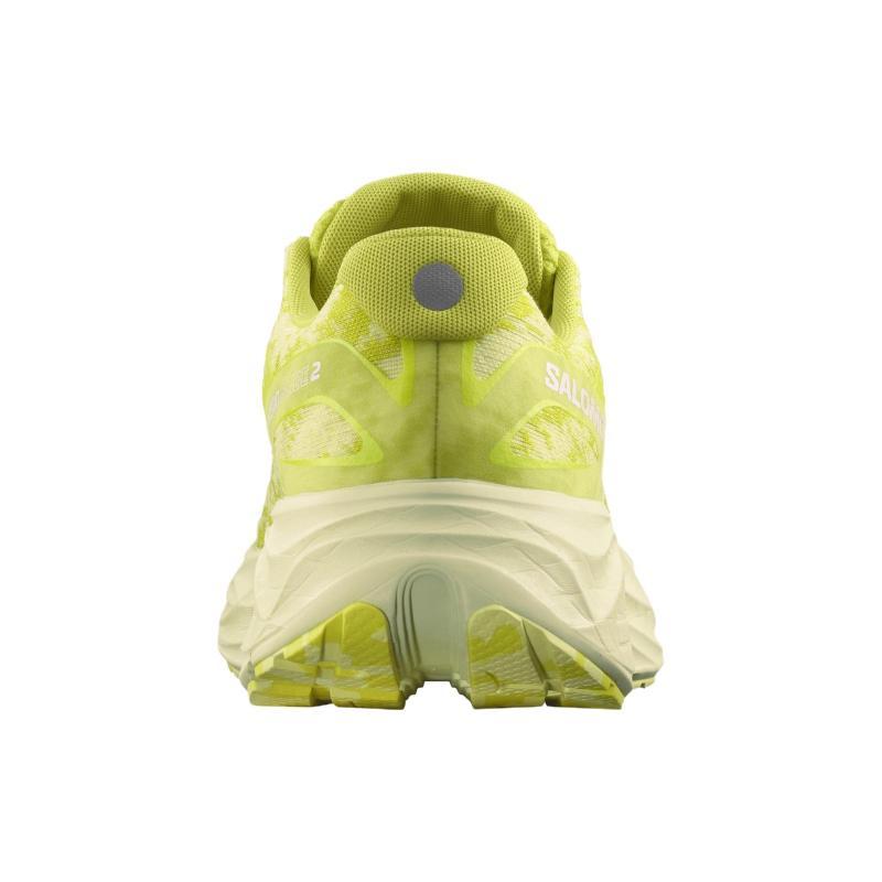 SALOMON AERO GLIDE 2 Shock Absorbers Low Top Running Shoes Men's Yellow Green Sneakers 474269