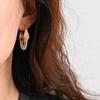 Fashion Chain Tassel Earrings Gold And Silver Color Contrast Temperament Retro Women Accessories