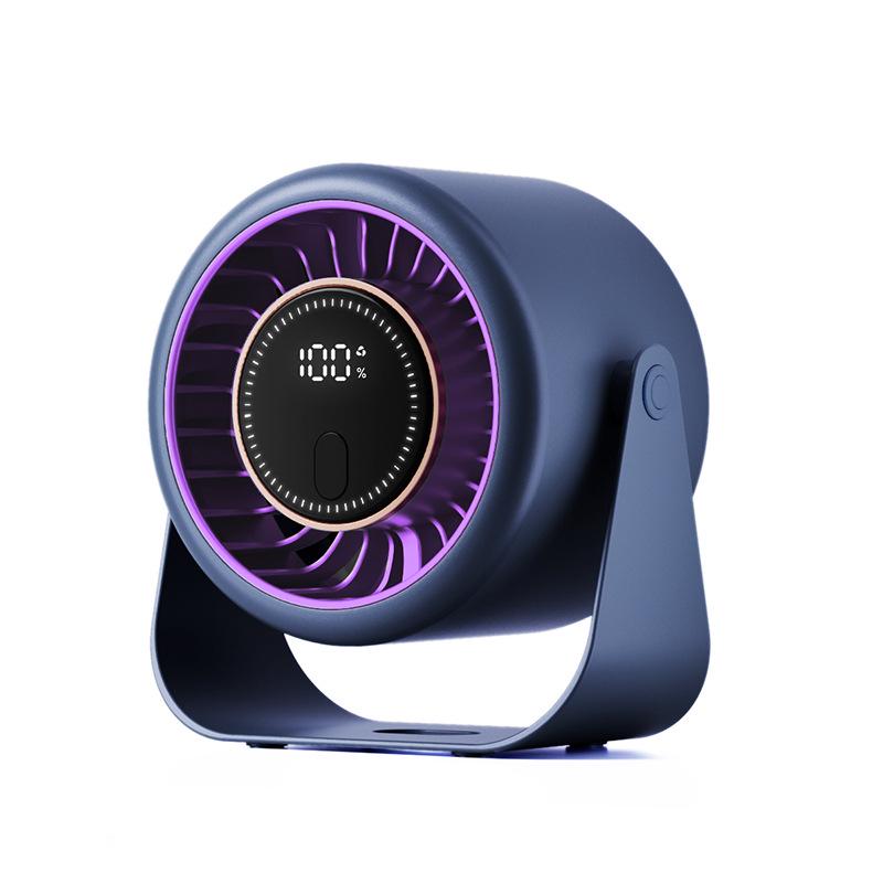 Portable USB Desktop & Wall-Mounted Circulation Fan with Digital Display for Dorms and Outdoor Use Circulation Fan