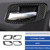 4pcs Carbon Fiber Door Handle Bowl Frame Cover Trim for Dodge Charger 2015-