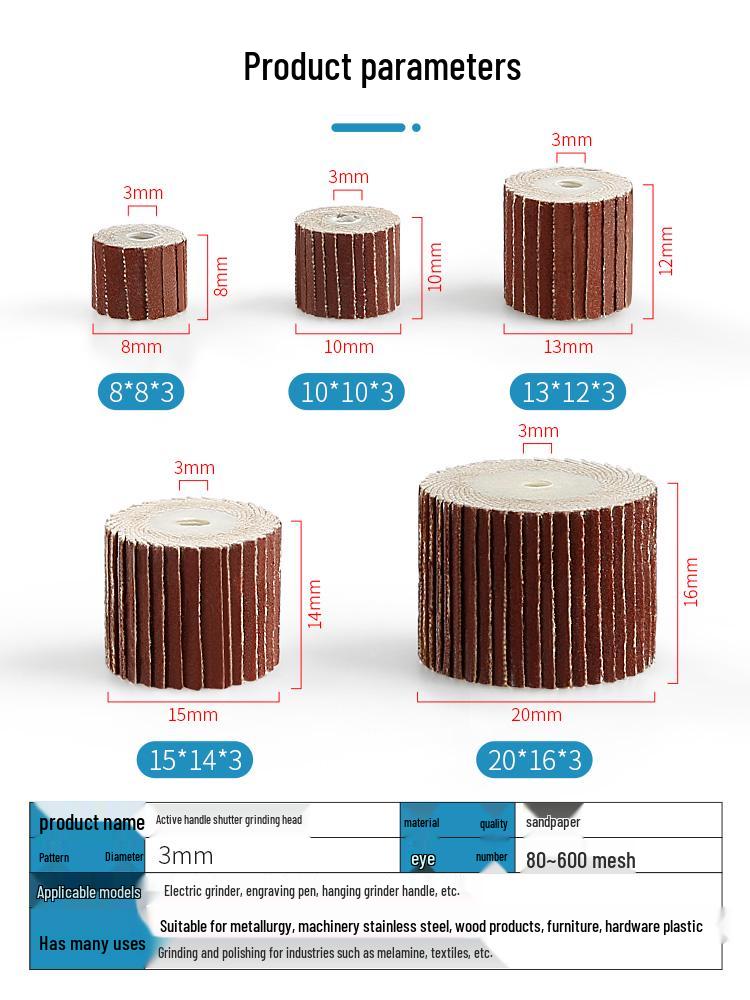 3mm Sandpaper Flap Disc for Metal Grinding, Polishing, and Rust Removal - Electric Grinder Attachment