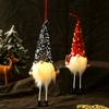 Christmas Tree Ornaments with Lights, 1pc Glowing Plush Gnomes Santa Elf Xmas Hanging Decorations Christmas Hanging Pendant