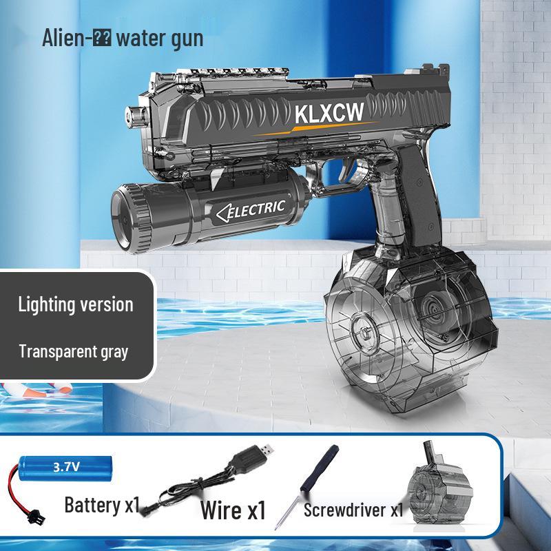 

Summer Electric Water Gun for Kids - Continuous Fire & Lights - Outdoor Toy