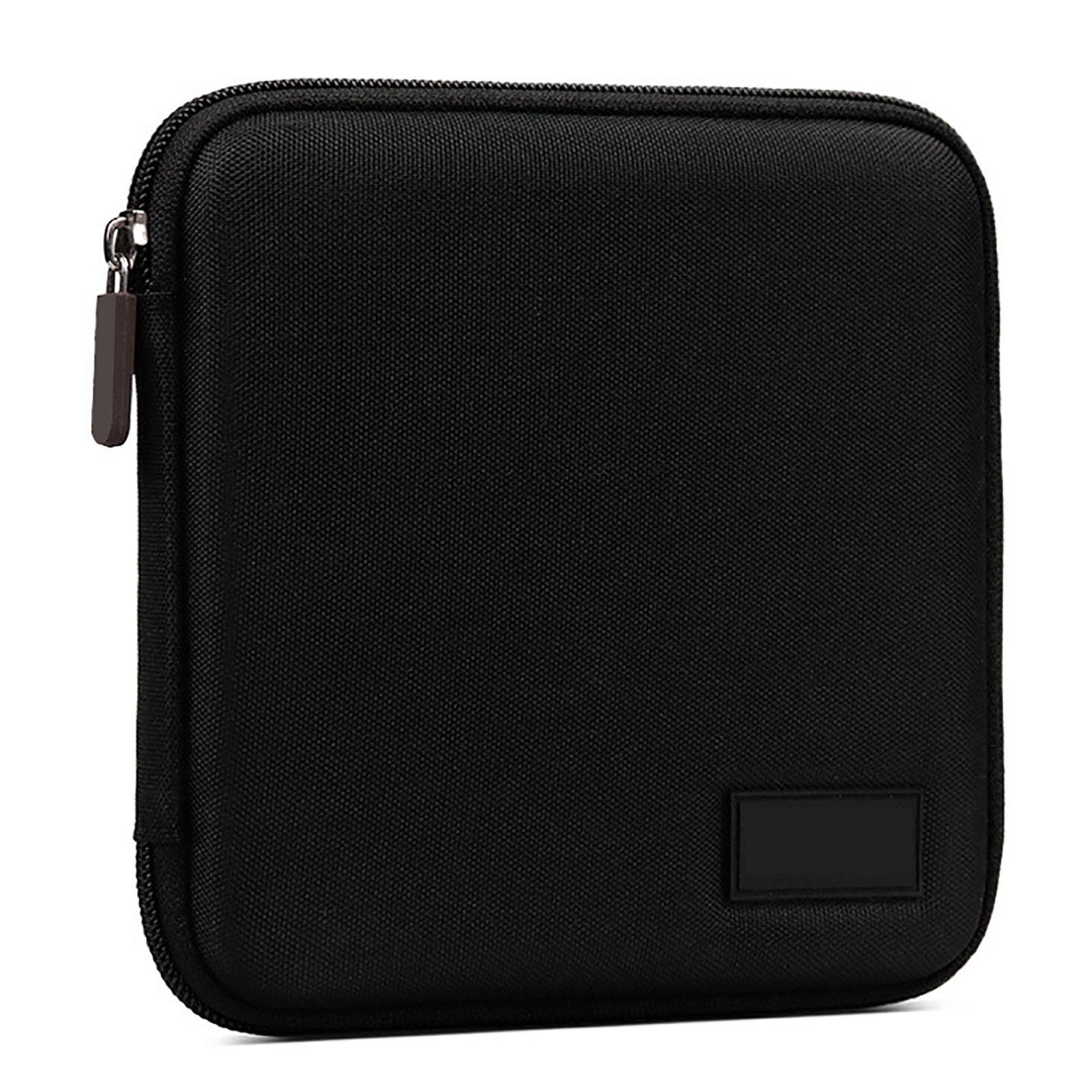 

Портативный 32 шт. кошелек для хранения дисков DVD-дисков, чехол-органайзер, держатель для DVD-дисков для автомобиля, сумка для хранения из тканой ткани чёрный