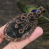 Black Rutile Handmade Copper Wire Wrap Jewelry Pendant 3.51 H7e11