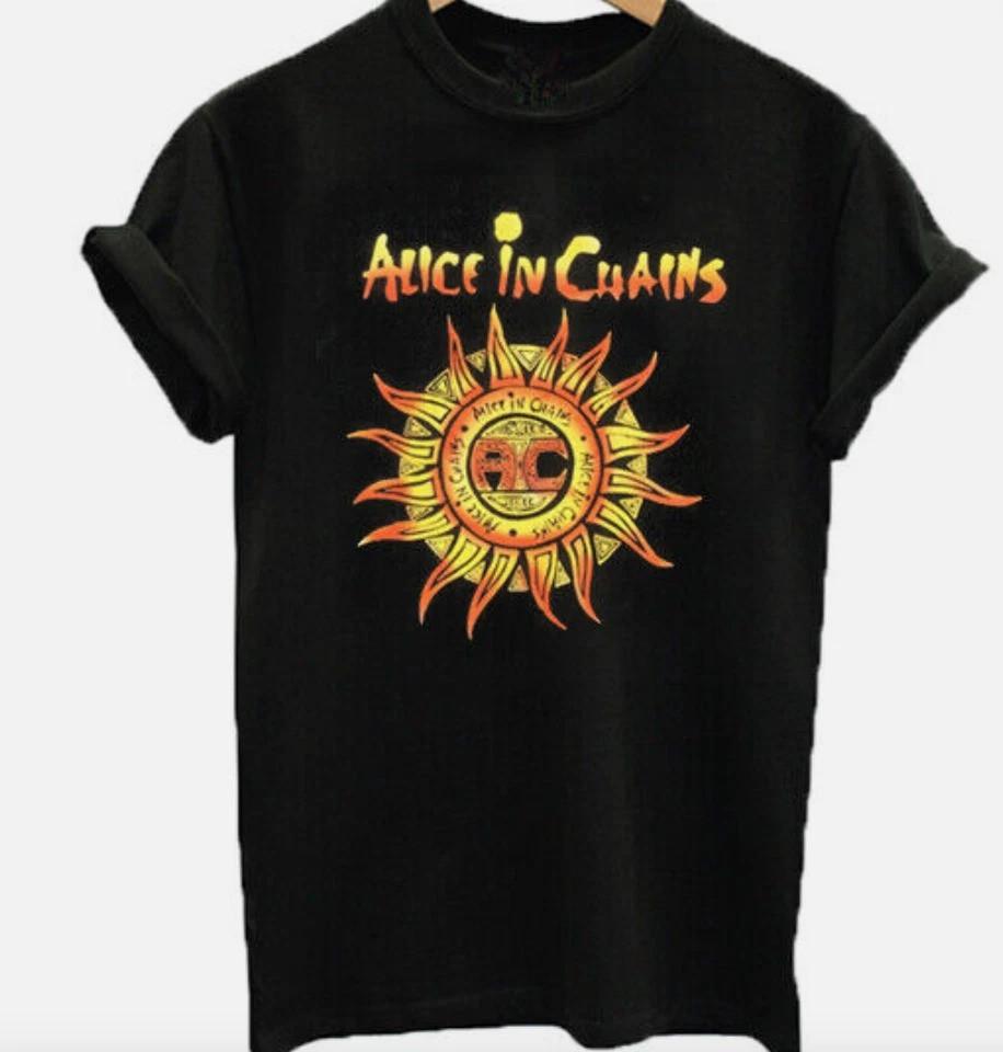 Alice In Chains Music Band Cotton Black All Size S-234XL Men Women Shirt Unisex T-Shirt XL