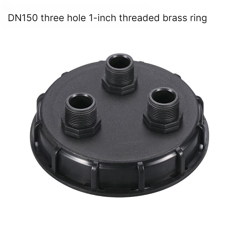 DN150 Plastic Lid 162mm IBC Ton Tank Double Hole Cap, Dual Port Filling Extraction Cover Easy To Disassemble