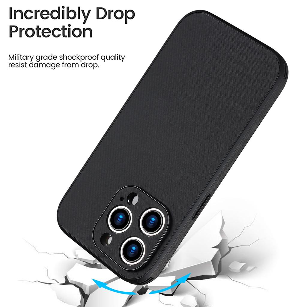 Suitable for iPhone14 mobile phone case 13Pro all-inclusive TPU cloth pattern anti-drop protective case 14plus solid color leather case