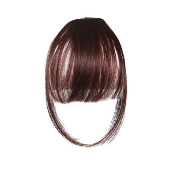 Frauen Clip-in Pony Natürliche Wispy Stirn Haar Extensions Faux Französisch Pony Mädchen