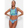 Neckholder-Bikinioberteil mit ethnischem Muster Tbess22bu0354