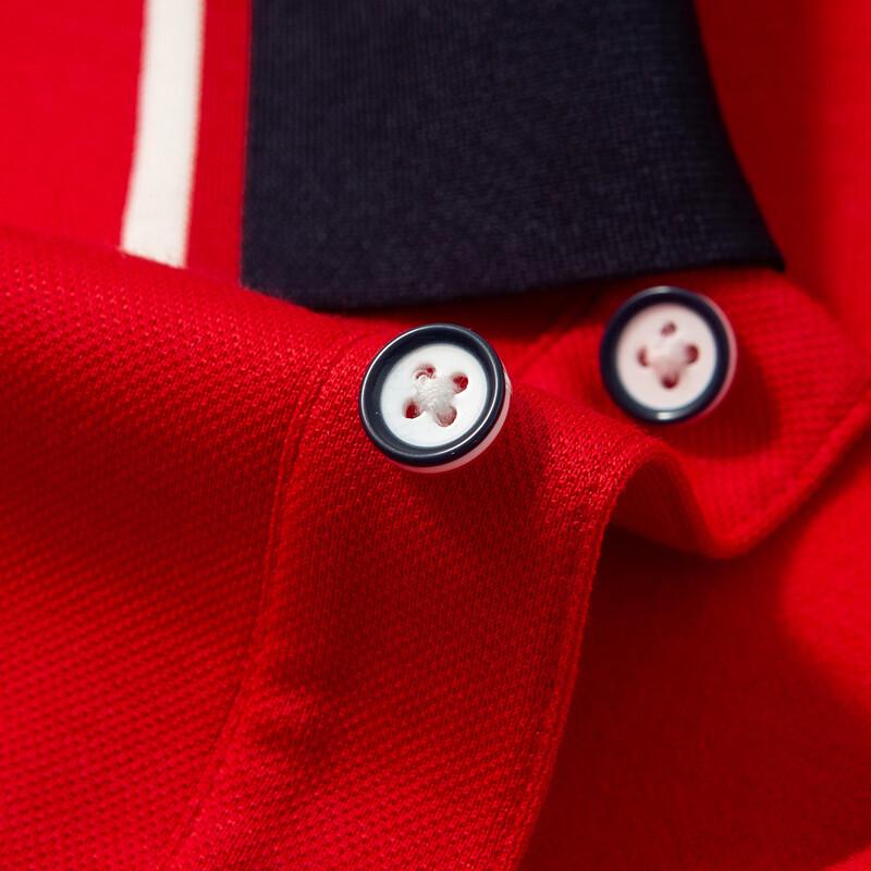 MONTAGUT Herren Langarm Color-Block Poloshirt mit Seidenmischung für Wärme