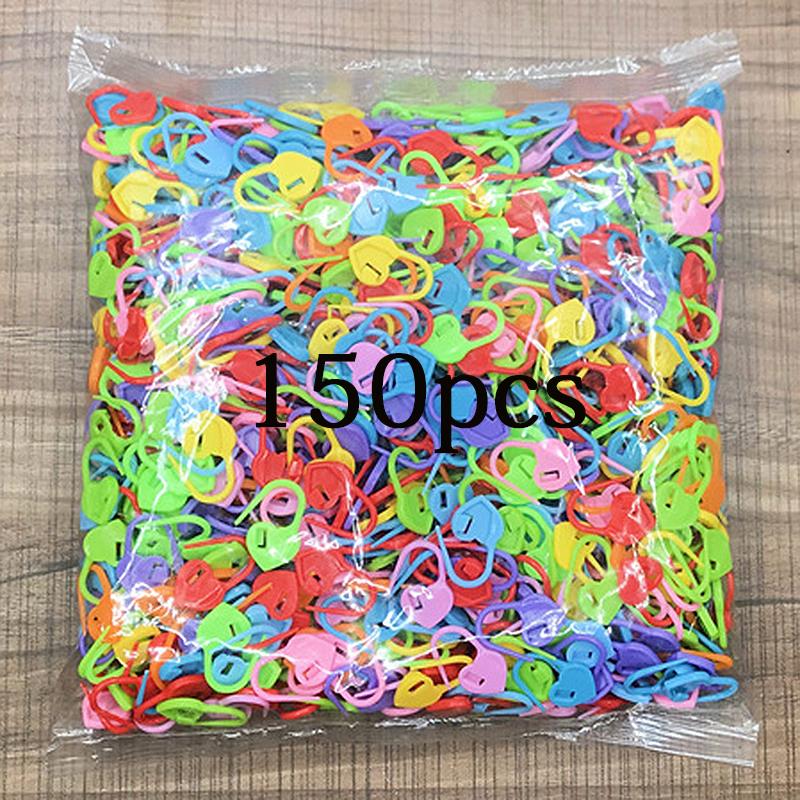100-1000Pcs Mix Color Plastic Resin Small Clip Locking Stitch Markers Crochet Latch Knitting Tools Needle Clip Hook Sewing Tool