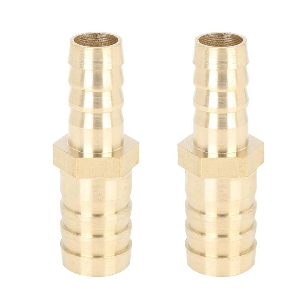 Reliable 2 Way Brass Joiner For Straight Hose Durable Easy-Install Barbed Connector Fitting For Varied Applications Brass Joiner Barbed Reducer