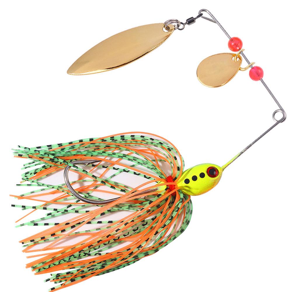 HENGJIA Willow Leaf Alloy Spinner Lure 17g - Anti-Snagging Artificial Bait