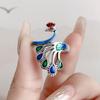Zinc Zinc Alloy Open Rings Exaggerated Enamel Retro Ring Fashion Women Finger Rings  Girls