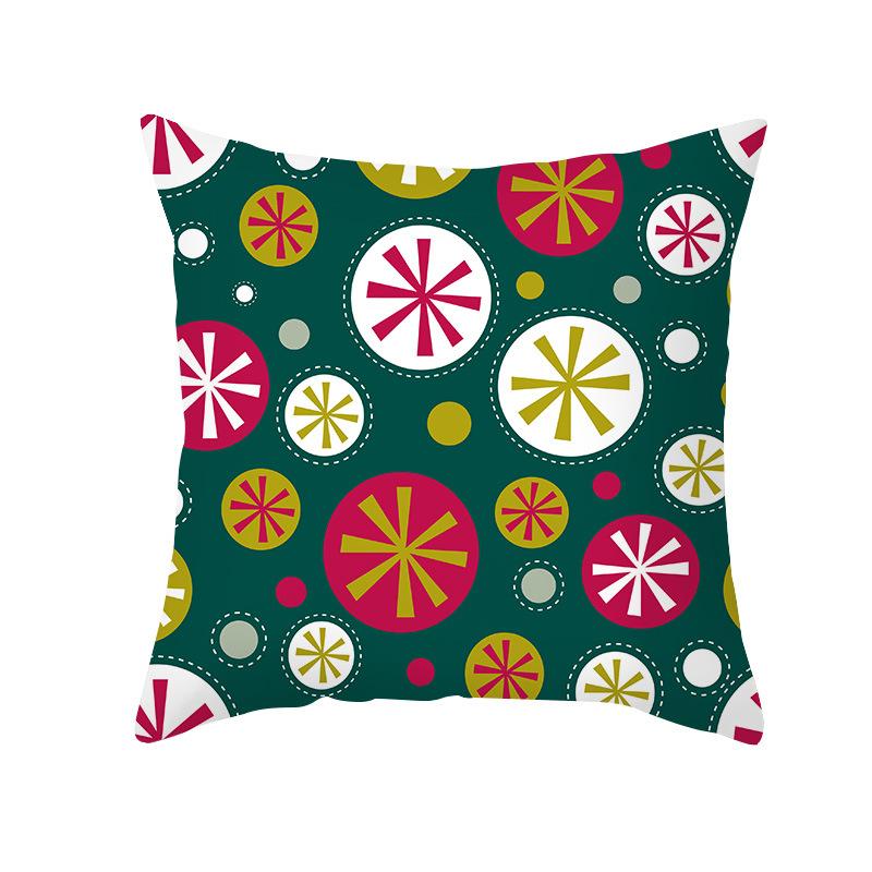 Home Products Christmas Cushion Cover Cartoon Letter Print Peach Skin Cushion Cover